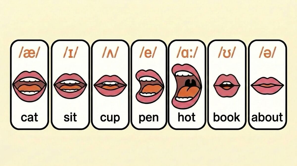短母音7つの口の形