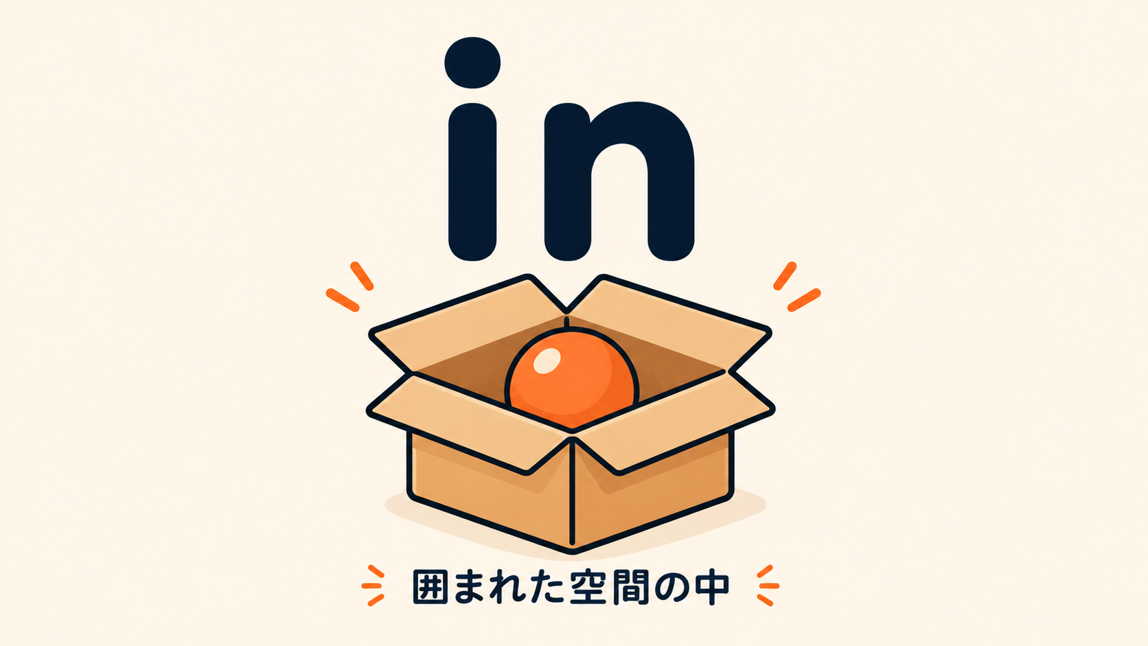 前置詞 in のコアイメージ（空間の中）